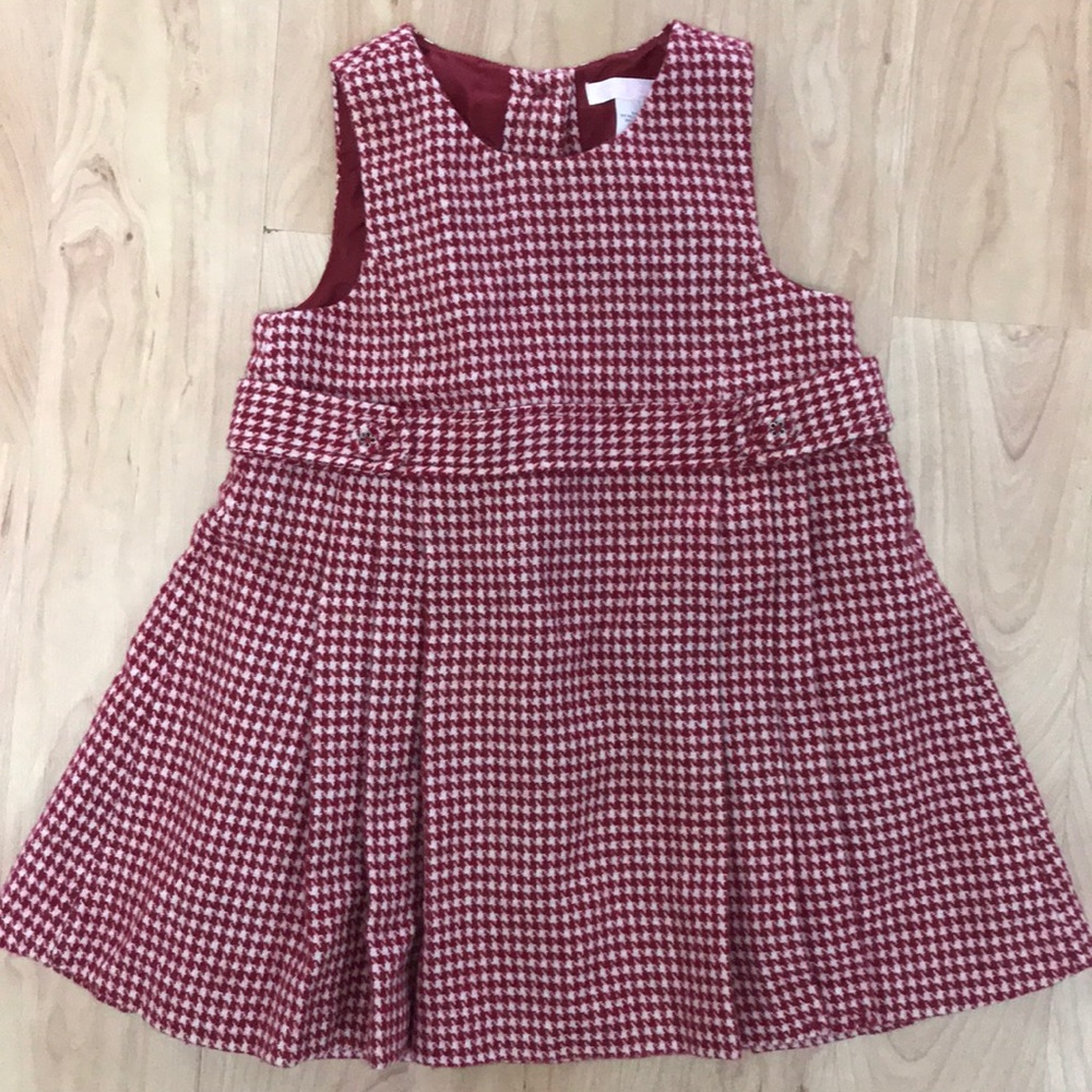 Janie and Jack Red & White Jumper Dress Size 18-24